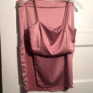 Easy Lover Satin Skirt Set from Fashion Nova